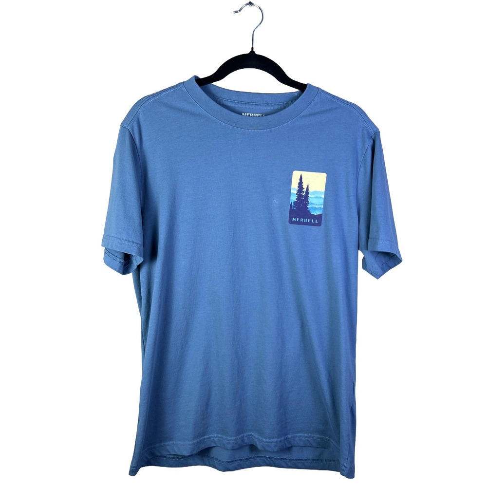 Merrell Graphic T-Shirt Men's M Blue Mountain Nature Gorpcore